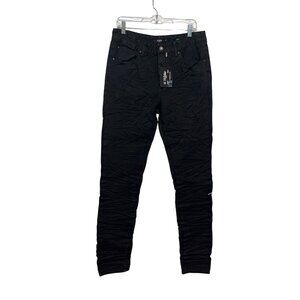 NWT Jaded London Black Coated Stacked  Straight Leg  Jeans Men's Size 32x32